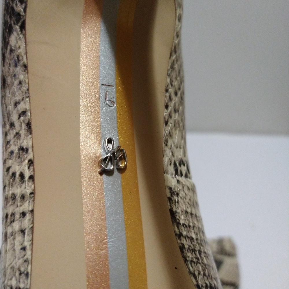 Sam Edelman Hazel Snake Skin Leather Pumps - Picture 9 of 11